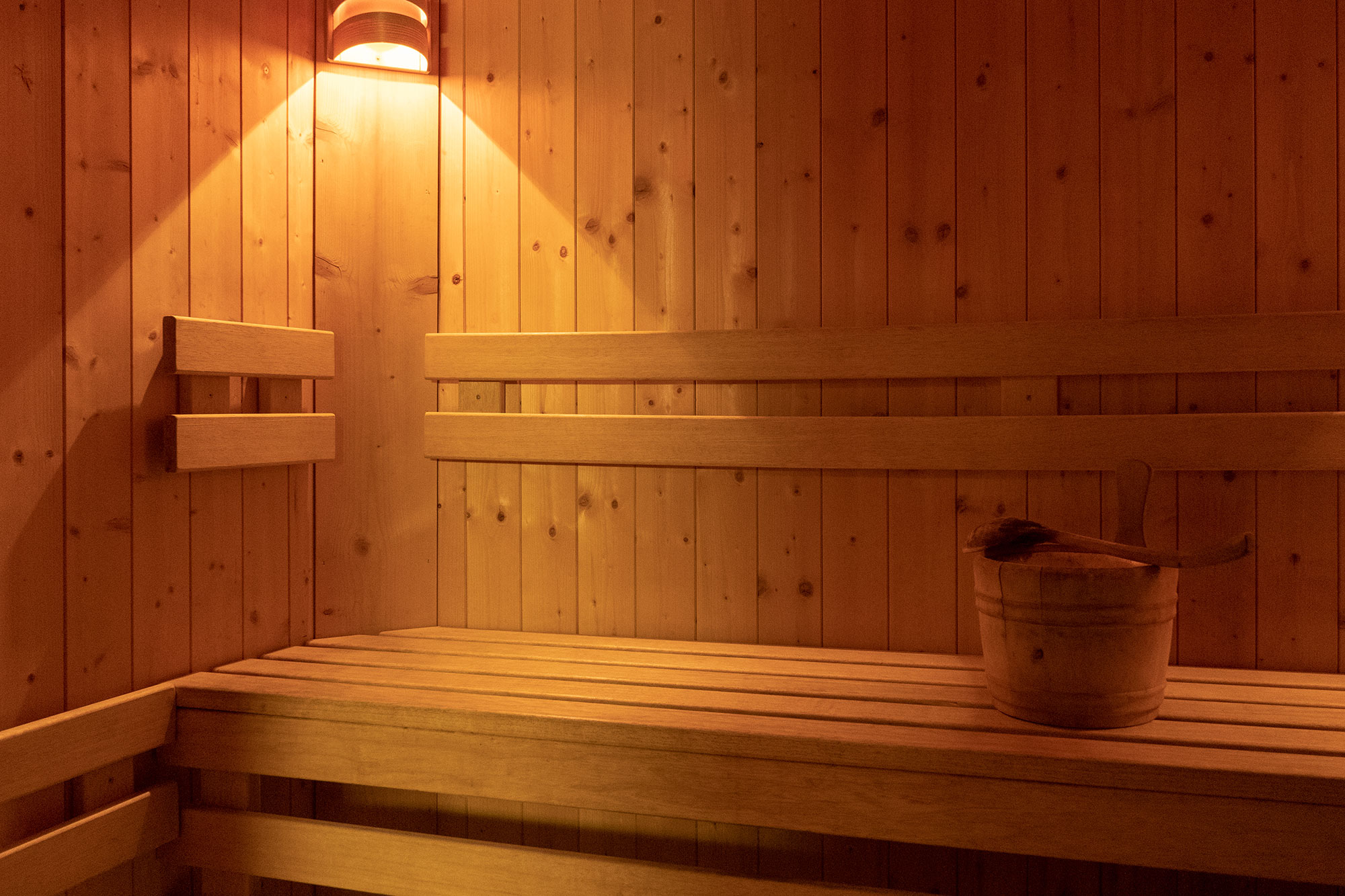 Hütte mit Sauna
